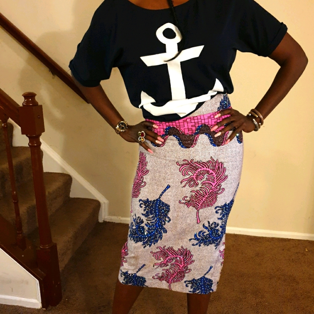 African print (ankara)pencil skirt